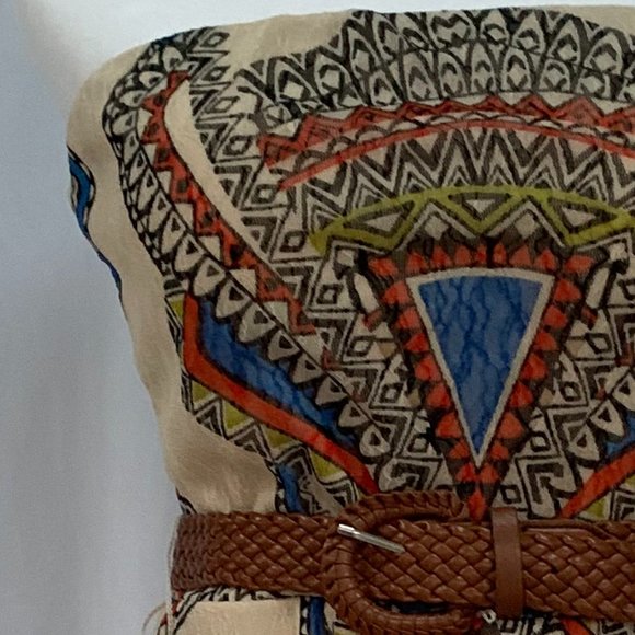 AS U WISH Tribal Aztec Gypsy Boho Lace Strapless Padded Bra Mini Dress - Picture 5 of 16